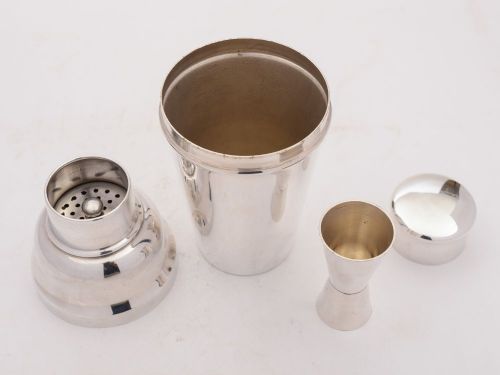 fig 1. Superb Art Deco Silver Plated Cocktail Shaker, Circa 1930