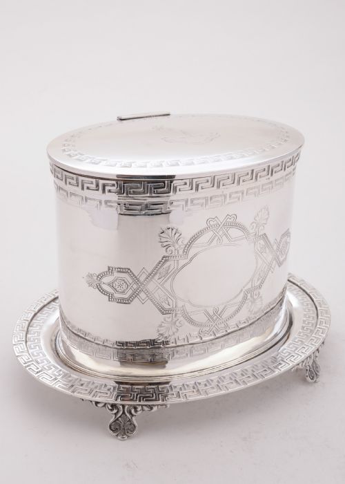 Lovely Victorian Silver Plated Biscuit Barrel, Circa 1890