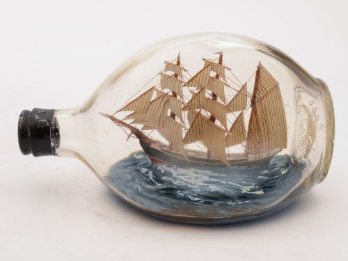 Nice Ship in Bottle, Circa 1920
