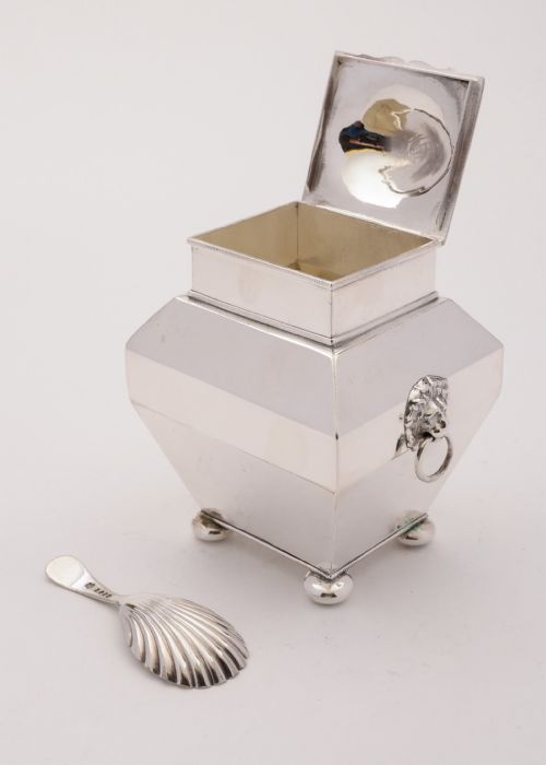 fig 1. Good Edwardian Silver Plated Tea Caddy, Circa 1905