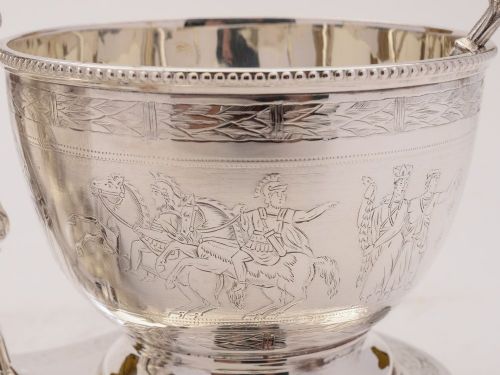fig 1. Stunning Victorian Silver Plated Cream & Sugar, Circa 1880