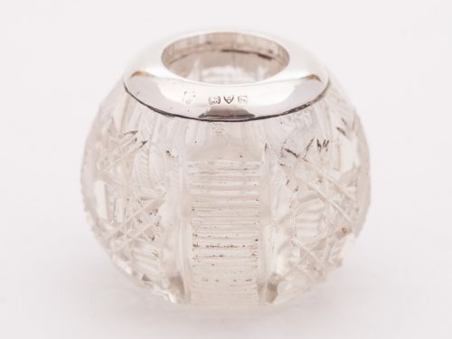 Unusual Edwardian Silver Topped Matchstriker, Chester 1906