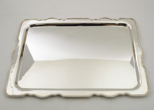 Fabulous Edwardian Silver Plated Oblong Serving Tray - Circa 1905