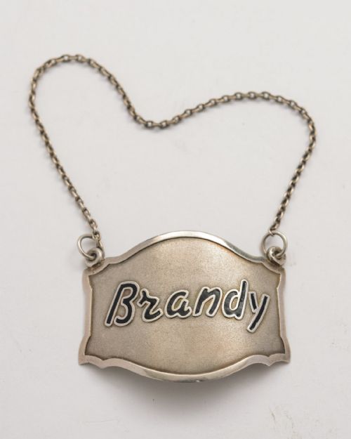 Nice Dutch Silver Enamelled Brandy Label - Circa  1930