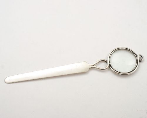 Lovely Silver Magnifying Glass/letter Opener - London 1920