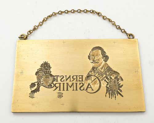 Unusual Brass Spanish Bank Note Printing Block - Circa 1920