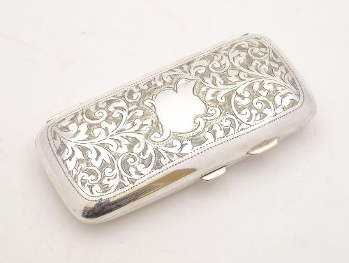 Edwardian Silver Plated Cigar Case - Circa 1905