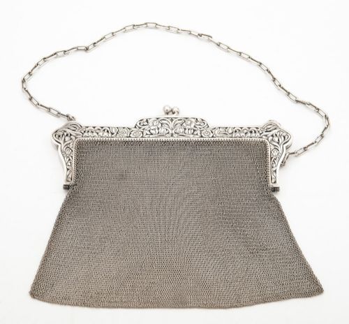 Gorgeous George V Ladies Silver Evening Bag - London 1916
