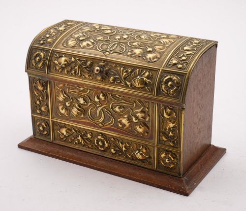 Good English Art Noveau Edwardian Document Box - Circa 1905