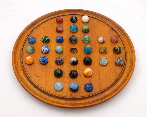 Nice Victorian Solitaire Board - Circa 1890