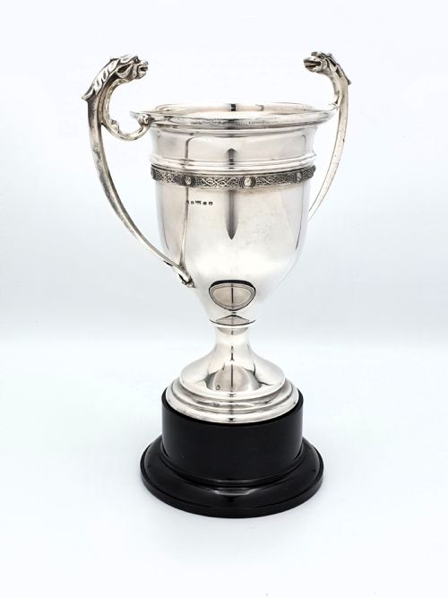 fig 1. Nice Silver Plated Celtic Style Trophy Cup - Circa 1930