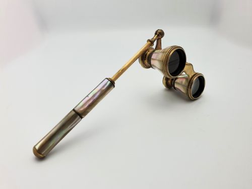 BEAUTIFUL VICTORIAN MOTHER OF PEARL AND BRASS OPERA GLASSES ENGLISH ANTIQUE CIRCA 1900 - ADDITIONAL PHOTO 7