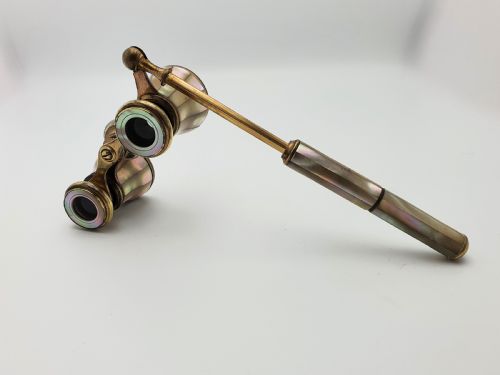 BEAUTIFUL VICTORIAN MOTHER OF PEARL AND BRASS OPERA GLASSES ENGLISH ANTIQUE CIRCA 1900 - ADDITIONAL PHOTO 8