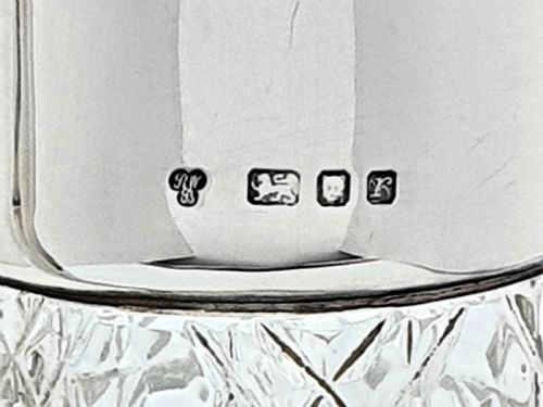 SPLENDID SILVER TOPPED CLARET JUG CIRCA 1960 - ADDITIONAL PHOTO 3