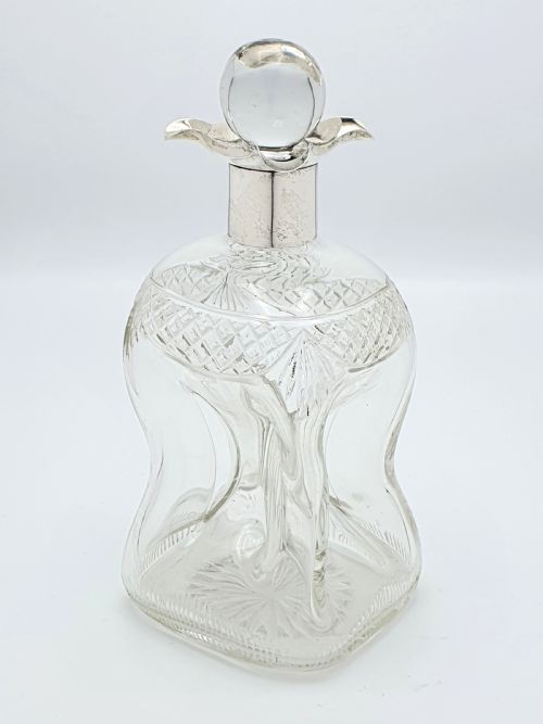 Super Edwardian Silver Topped Glug Glug Decanter – Chester 1908