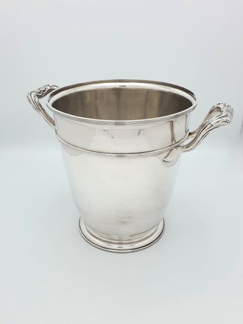 GORGEOUS AMERICAN ANTIQUE SILVERPLATED CHAMPAGNE BUCKET CIRCA 1920 - ADDITIONAL PHOTO 1