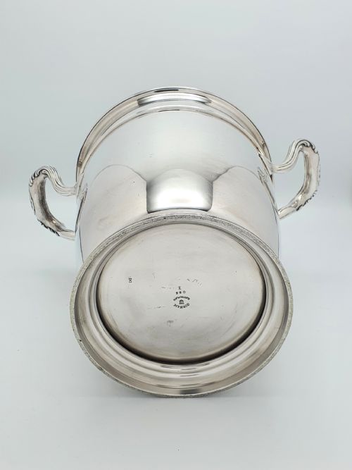 GORGEOUS AMERICAN ANTIQUE SILVERPLATED CHAMPAGNE BUCKET CIRCA 1920 - ADDITIONAL PHOTO 2