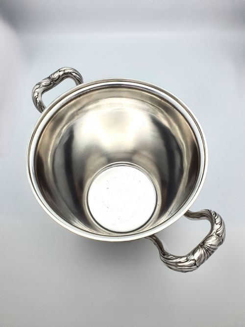 GORGEOUS AMERICAN ANTIQUE SILVERPLATED CHAMPAGNE BUCKET CIRCA 1920 - ADDITIONAL PHOTO 3