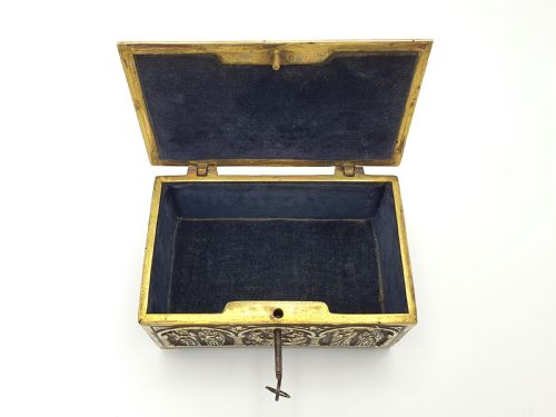 UNUSUAL ANTIQUE BRASS JEWELLERY BOX CIRCA 1920 - ADDITIONAL PHOTO 2