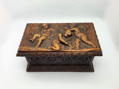 SUPERB VICTORIAN OAK TEA CADDY CIRCA 1880 - ADDITIONAL PHOTO 2