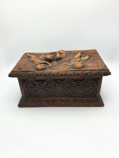 SUPERB VICTORIAN OAK TEA CADDY CIRCA 1880 - ADDITIONAL PHOTO 7