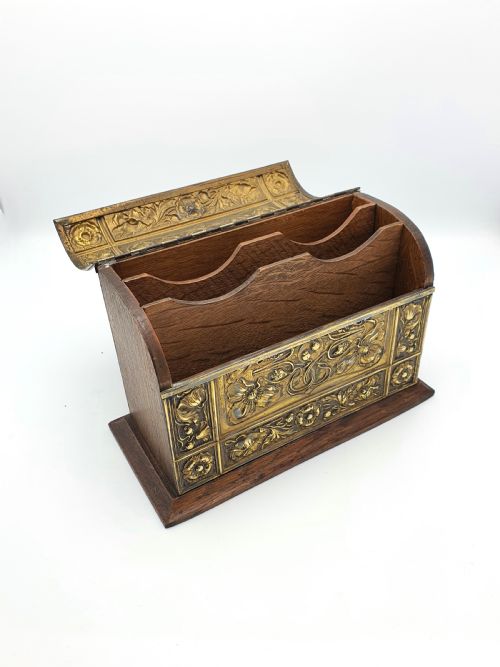 GOOD ENGLISH ART NOUVEAU EDWARDIAN DOCUMENT BOX CIRCA 1905 - ADDITIONAL PHOTO 3