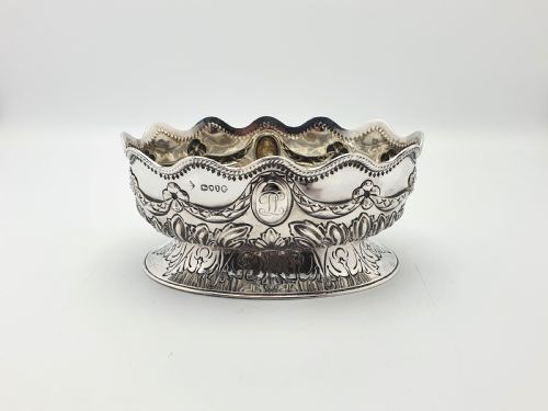Nice Victorian Oval Silver Bowl - 1884