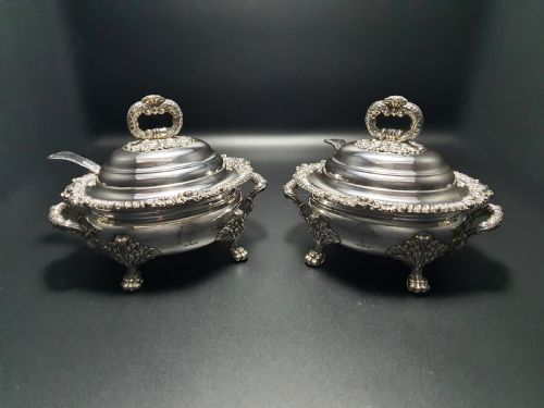 Fabulous Pair of Victorian Sauce Tureens – Circa 1840
