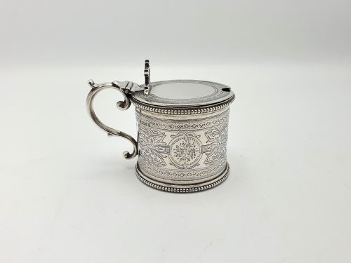 Beautiful Victorian Silver Mustard Pot – Sheffield, 1875