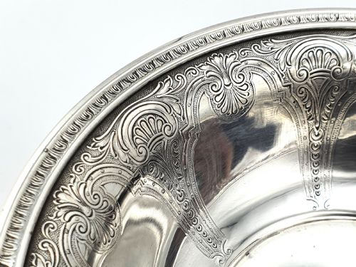 GORGEOUS STERLING SILVER PERSIAN PATTERN COMPORT CIRCA 1900 - ADDITIONAL PHOTO 3