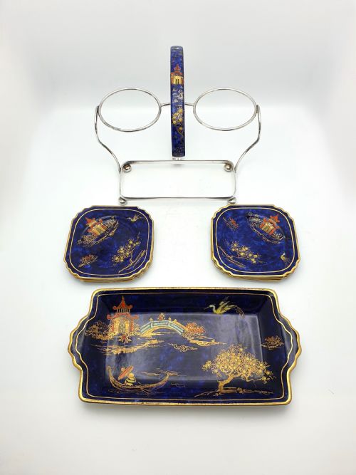 fig 2. Fabulous Art Deco China Sandwich Set - circa 1930