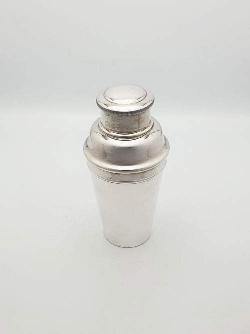 fig 1. Art Deco Silver-Plated Cocktail Shaker with Built in Ice Breaker – circa 1920’s