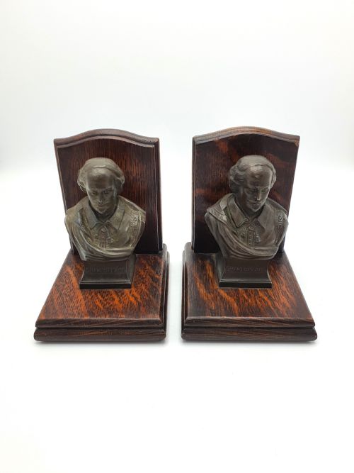 Handsome Pair of Shakespeare Bust Book Ends – Circa 1920