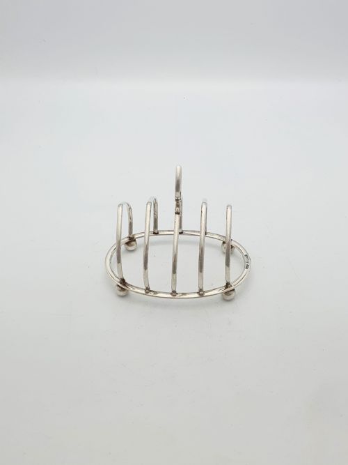 fig 1. Charming Antique Sterling Silver Toast Rack - 1922