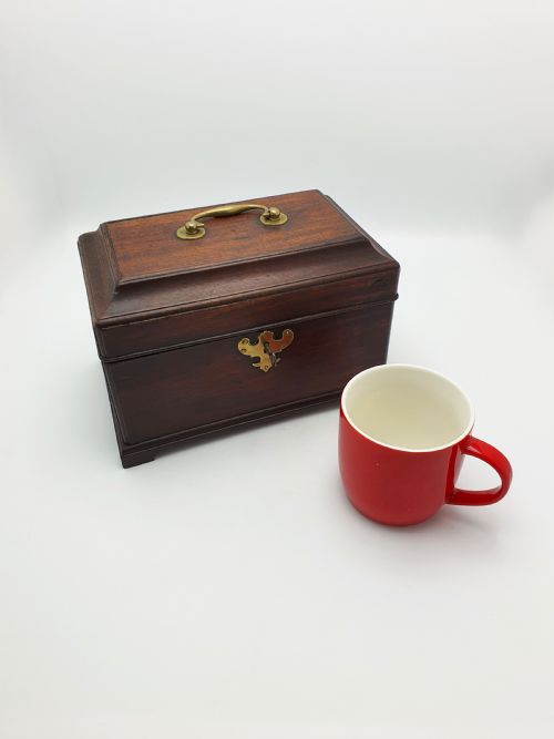GOOD ANTIQUE GEORGIAN MAHOGANY TRINKET BOX WITH BRASS FITTINGS CIRCA 1820 - ADDITIONAL PHOTO 7