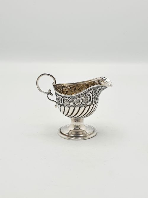 fig 1. Lovely Small Antique Sterling Silver Cream Jug - 1891