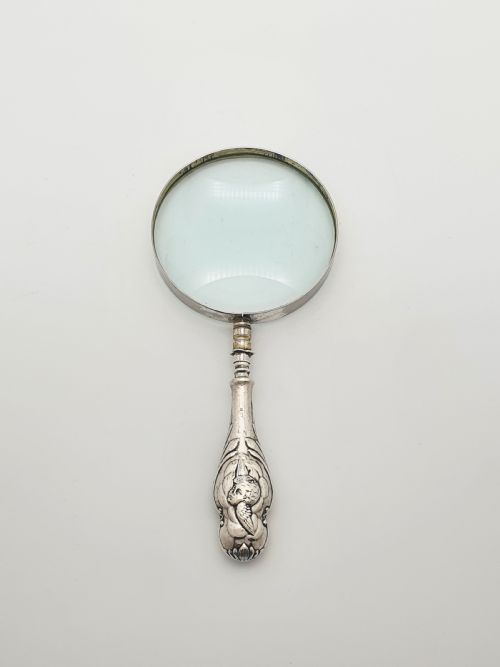 fig 1. Lovely Antique Edwardian Sterling Silver Handled Magnifying Glass – circa 1905