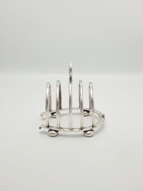 fig 1. Nice Antique Silver-Plated Novelty Horseshoe Toast Rack – circa 1920