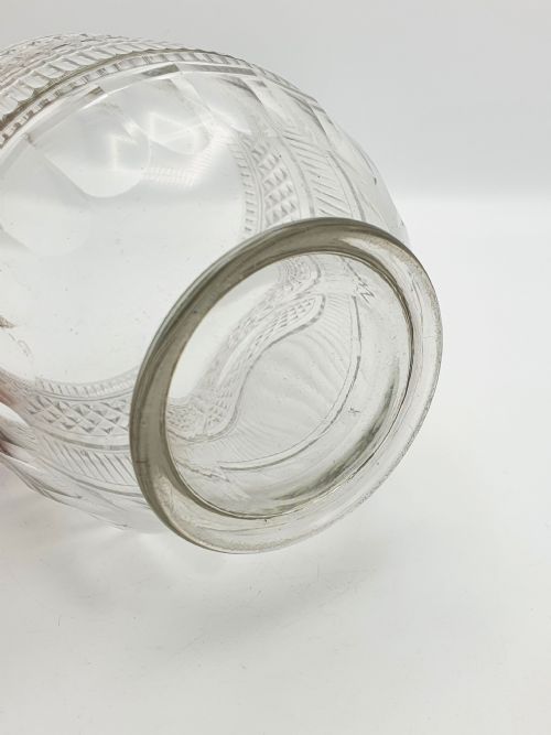 LARGE ANTIQUE GEORGIAN CUT GLASS TEA MIXING BOWL CIRCA 1800 - ADDITIONAL PHOTO 5