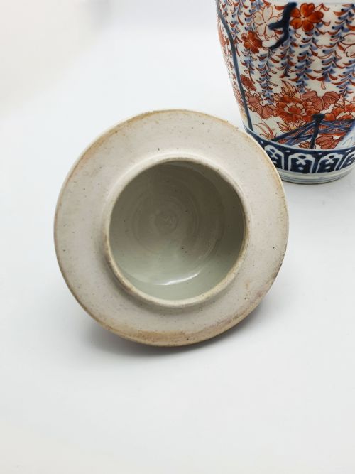 GORGEOUS ANTIQUE JAPANESE IMARI PORCELAIN COVERED JAR GINGER JAR CIRCA 1880 - ADDITIONAL PHOTO 5