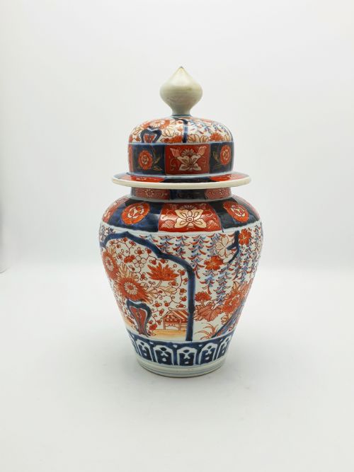 GORGEOUS ANTIQUE JAPANESE IMARI PORCELAIN COVERED JAR GINGER JAR CIRCA 1880 - ADDITIONAL PHOTO 7