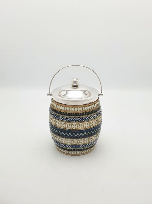 Lovely Victorian Doulton Lambeth Stoneware Jam Pot – Circa 1890