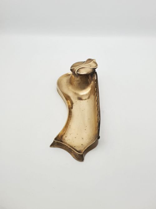 GORGEOUS ANTIQUE ART NOUVEAU BRONZE INKWELL WITH PEN REST CIRCA 1890 - ADDITIONAL PHOTO 4