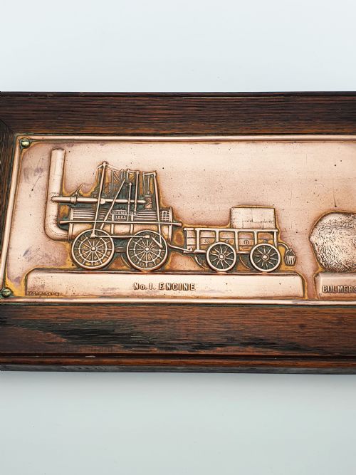 ANTIQUE COPPER RELIEF PLAQUE NO1 ENGINE BULMERS STONE 1909 - ADDITIONAL PHOTO 2