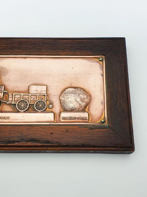 ANTIQUE COPPER RELIEF PLAQUE NO1 ENGINE BULMERS STONE 1909 - ADDITIONAL PHOTO 6