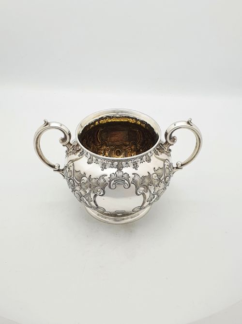 ANTIQUE VICTORIAN SILVER PLATED TWO PIECE JUG SUGAR BOWL SET CIRCA 1890 - ADDITIONAL PHOTO 3
