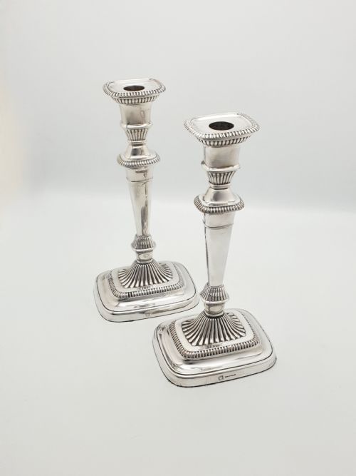 fig 2. Splendid Pair of Silver-Plated Convertible Candelabra/Candlesticks – circa 1920