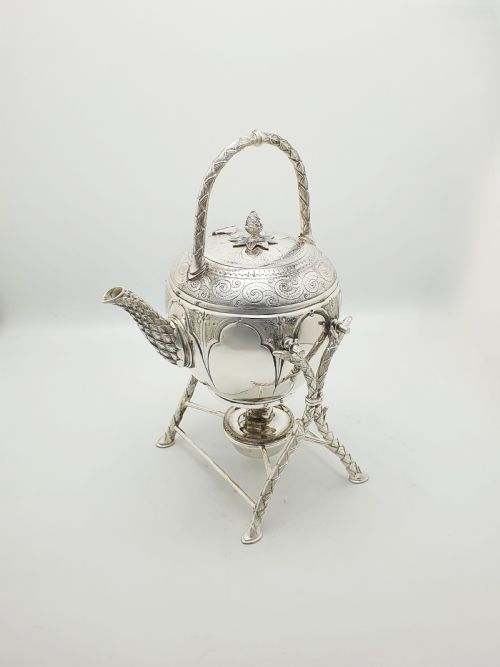 Stunning Antique Victorian Silver Plated Kettle on Stand - Circa 1890
