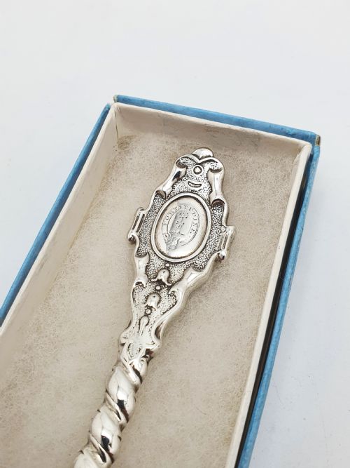 fig 1. Large Ornate Antique Victorian Sterling Silver Butter Spreader - 1857