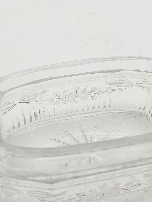ART DECO STERLING SILVER GUILLOCH ENAMEL AND ETCHED GLASS JAR LONDON 1929 - ADDITIONAL PHOTO 9